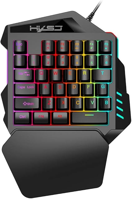 Amazon V100片手キーボード メンブレンキーボード35 キー左キーボード調整可能なカラフルなバックライト戦場cs Lol Pubgを刺激するのに適しています Mion ゲーミングキーボード 通販 Amazon V100片手キーボード メンブレンキーボード35 キー左キーボード調整可能なカラフルなバックライト戦場cs Lol Pubgを刺激するのに適しています Mion ゲーミングキーボード 通販