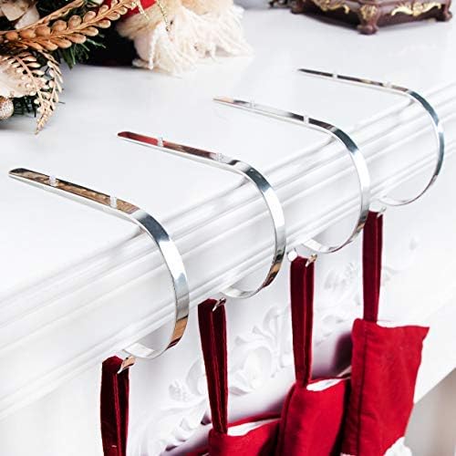 Beyond Your Thoughts (Pack of 2 Christmas Stocking Holder Hooks Fireplace Hanger Sliver