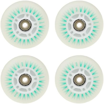 タイムセール Cuticate Ledライト インラインローラースケート交換用 全12タイプ ホイール 4個入り