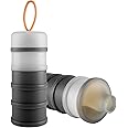 Baby Formula Dispenser on The Go, Portable Formula Container to Go, Non-Spill Stackable BPA Free Baby & Kids Snack Containers - Grey