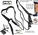 Hold-Ups Stay-Downs Dress Shirt Stays Stirrup Style with USA Patented No-Slip Metal Clips Black