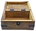 Pirate Treasure Chest Large Wooden Box Iron Skeleton Lock Wood Storage Decorative Keepsake Chests 6.5x4x3.5 Well Pack Box