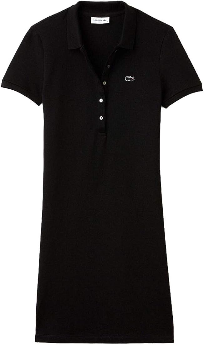 Amazon Co Jp Lacoste ラコステ ワンピース ポロシャツ ロング 半袖 鹿の子 テニス ゴルフ レディース 女性用 Ef8470 Black 031 38 日本lサイズ相当 並行輸入品 服 ファッション小物