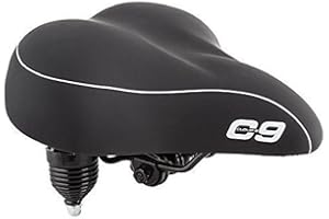 Sunlite Cloud-9, Bicycle Suspension Cruiser Saddle, Cruiser Gel Sofa, Black