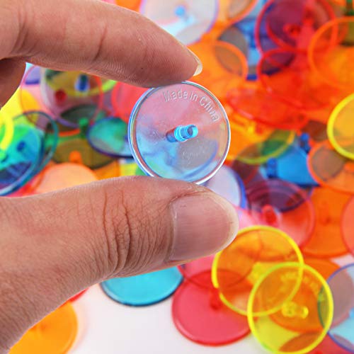 sansheng 100PCS Plastic Circular Transparent Golf Position Mark and Baseball Position Mark/Position Markers for Upright bass (Random Colors)