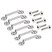 Amarine Made Stainless Steel Bimini Top Strap Pad Eye Footman's Loop Heavy Duty for Jeep Corvette,Buggy,Kayak Tie Downs (6 Pcs)