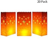 Cospring Luminary Bag Candle Bag Light Holder for Home Outdoor Christmas Wedding Reception Holiday Party and Event Occasion Decoration - Flame Resistant Paper - (20 Count)03