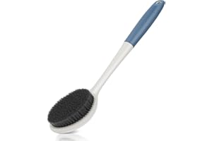 surlees Back Brush for Shower for Men & Women 17" | Body Brush for Wet & Dry Brushing | Exfoliating Body Scrubber & Back Scru