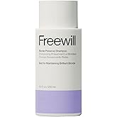Freewill Blonde Preserve Purple Shampoo for Blonde, Silver & Gray Hair, Sulfate-Free Brassiness Neutralizer, Boosts Shine & Enhances Color, 8.5 oz
