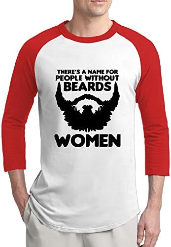 Mens Guys There Is A Name For People Without A Beard Plain Raglan T Shirts