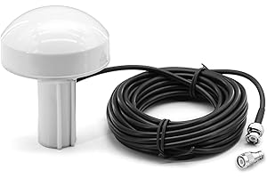 NEWASHAN External Marine GPS Antenna Aerial for Garmin GPS GPSMAP GDU GNC MAP NavTalk Pilot StreetPilot AIS Boat Ship Yacht Navigation Receiver Fishfinder Sounder +26ft Cable TNC Connector+BNC Adapter