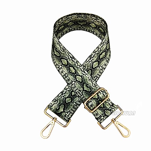 WEICHUAN Handbag Strap Purse Strap Guitar Style Replacement Strap With Metal Buckles - 28"-50" Length Adjustable 2" Wide DIY Canvas Shoulder Cross Body Replacement Strap (Style6)