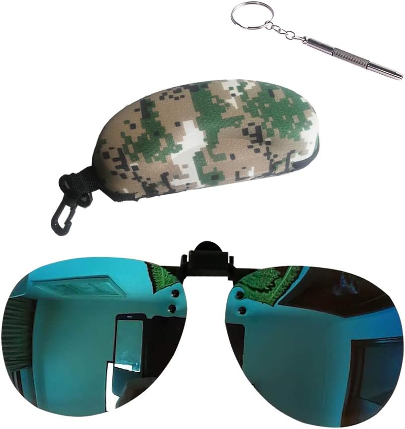 Polarized Clip on Sunglasses,over Prescription Glasses with Flip up.