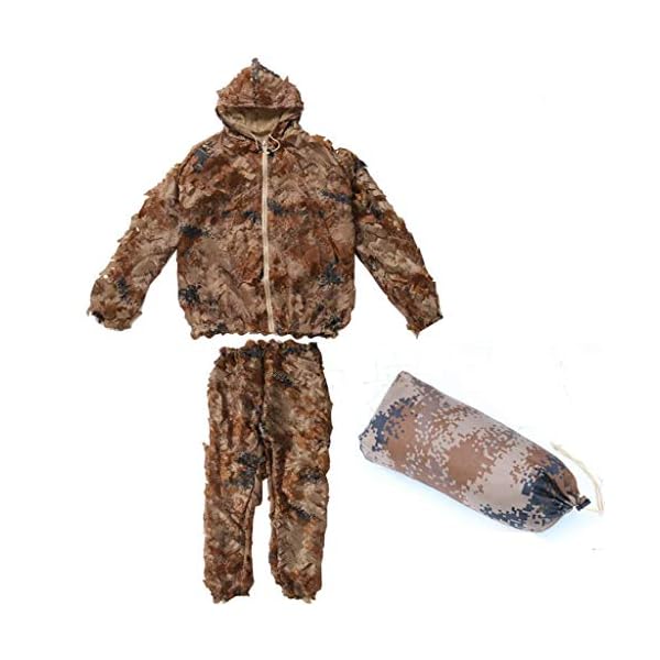 WZHCLOTHING Dschungeltarnung Anzug Set Stealth Tarnung Kombination Taktiken Geeignet Für Fotografie Vogelbeobachtung…