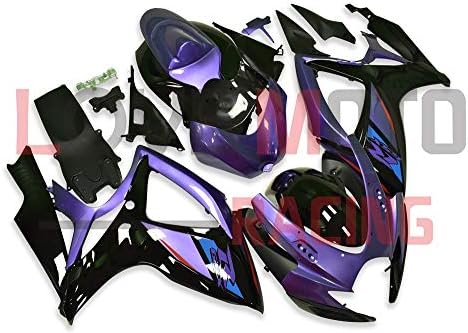 LoveMoto Fairings for GSX-R600 GSX-R750 K6 2006 2007 06 07 GSXR 600 750 ABS Injection Mold Plastic Motorcycle Fairing Set Kits Purple Black