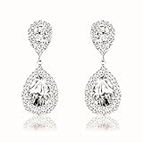 Miraculous Garden Womens Crystal Rhinestone Wedding Hypoallergenic Drop Earrings for Mother's Day Silver Gold Rose Gold Plated