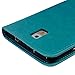 Note 3 Case, Galaxy Note 3 Case - Slim Fit Wallet Flip Embossed Clovers PU Leather Case with Shock-Absorption TPU Inner Cover & Dust Plug Stylus Pen HD Screen Protector by Badalink - Blue