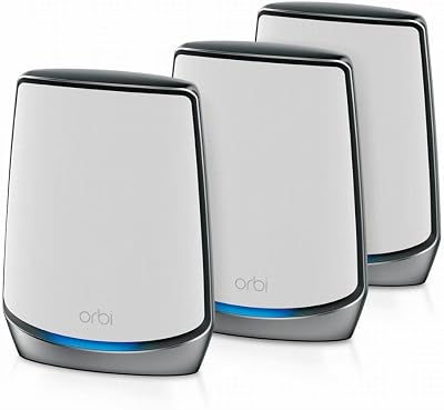 NETGEAR Orbi Mesh WiFi System RBK853 with 1 Satellite Extender 7500 Sq Ft