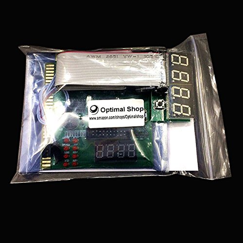Optimal Shop 4 Digit PCI and ISA PC Computer Motherboard Power Diagnostic Analyzer Post Tester Card