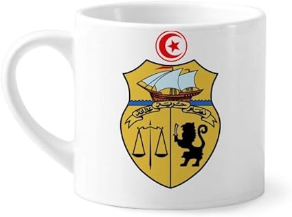 Diythinker Tunisie Asie Embleme National Mini Tasse A Cafe En Ceramique Poterie Blanche Tasse Avec Poignee 6 Oz Cadeau Multicolor Amazon Fr Cuisine Maison
