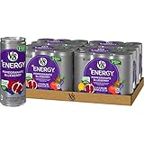 V8 +Energy, Healthy Energy Drink, Natural Energy from Tea, Pomegranate Blueberry, 8 Ounce Can (4 packs of 6, Total of 24)