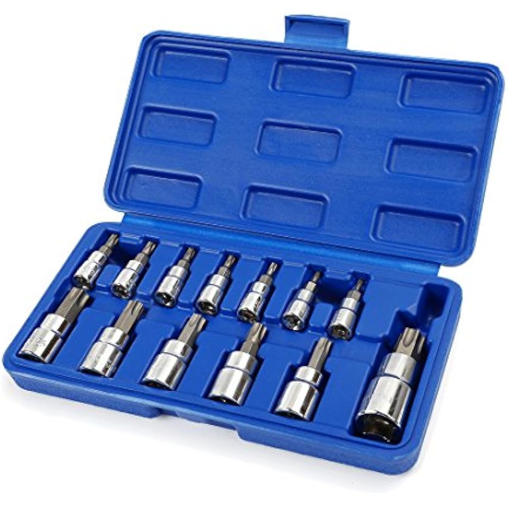 13piece Torx Bit Socket Set T8T60, HeatTreated S2 Steel