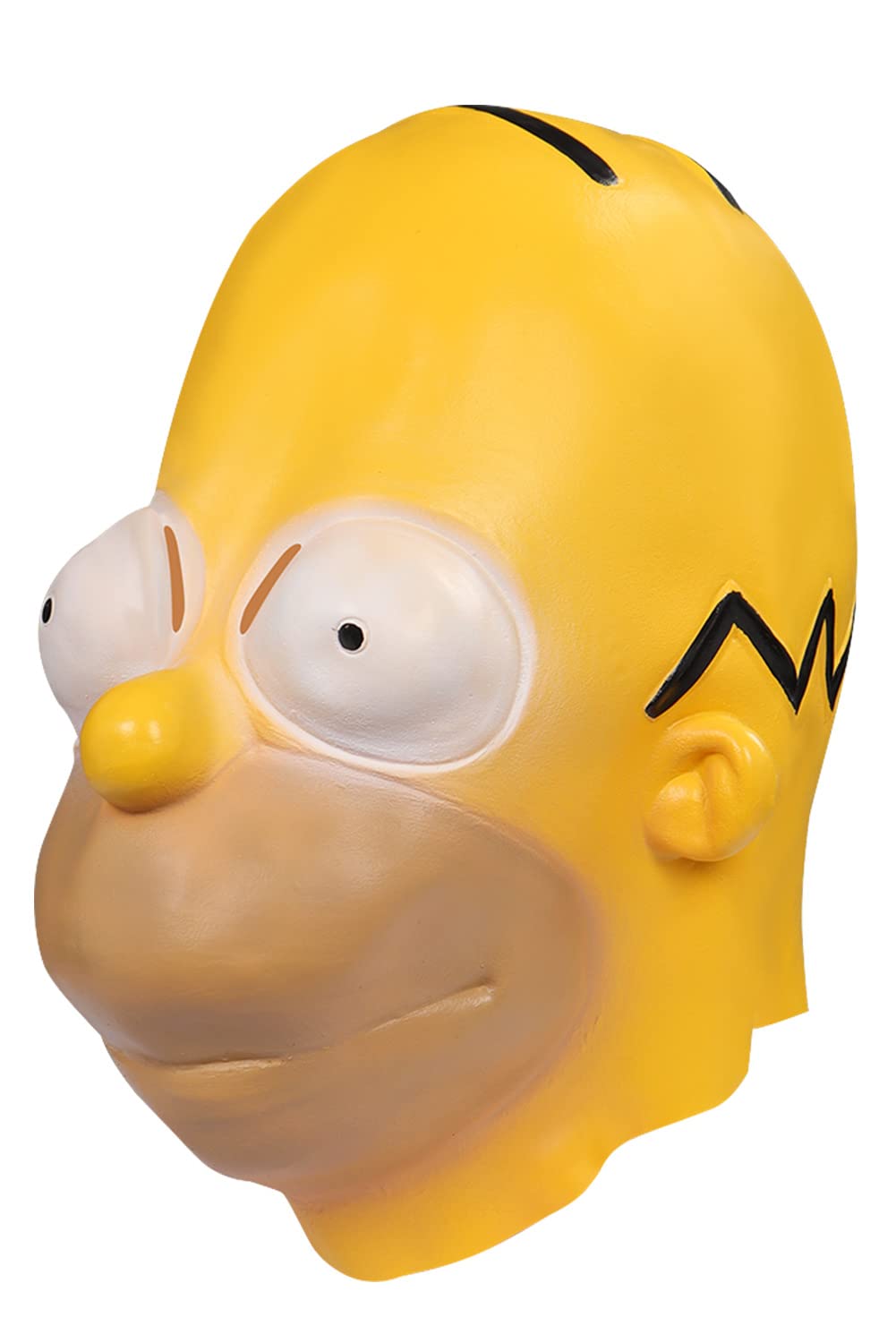 IOONCHI Homer Simpson Mask Full Latex Halloween Mask Adult Masquerade Halloween Party Costume Props