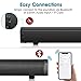 Sound Bar for PC, EWEMOSI Soundbar 2.0 Channel Wired & Wireless Rechargeable Bluetooth Speakers 4.2 3D Stereo AUX/TF Card Connection with Built-in Microphone (Support 3.5mm Audio), Black