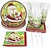 Christmas Party Supplies - Serves 24 - Includes Plates, Knives, Spoons, Forks, Cups and Napkins. Perfect Xmas Party Pack for Santa Christmas Themed Parties.