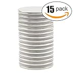 DIYMAG Powerful Neodymium Disc Magnets, Strong, Permanent, Rare Earth Magnets. Fridge, DIY, Building, Scientific, Craft, and Office Magnets, 1.26"D x 0.08"H, Pack of 15