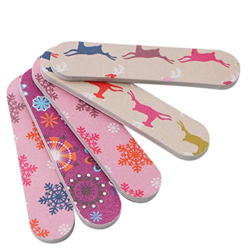 HUELE 50PCS Colorful Mini Emery Board Nail Files