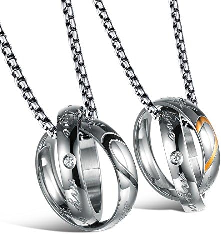 Mens Womens Stainless Steel Organ Anatomical Heart Pendant Necklace, Black/Gold/Silver, 24" ¡­