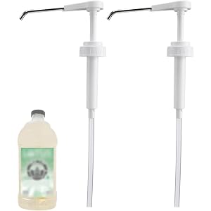 Pump Dispenser Compatible with Lotus Energy, Stainless Steel Extended 2pcs | Durable PP pump with a cut-to-fit tube for cafés