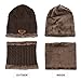 VBIGER Beanie Hat Scarf Set Knit Hat Warm Thick Winter Hat For Men (Coffee)