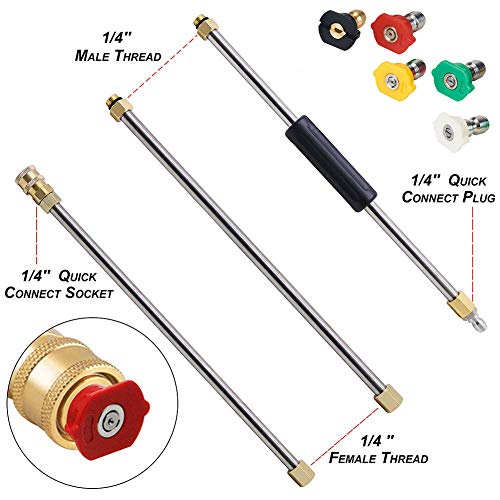 AgiiMan Gutter Cleaning Tool Pressure Washer Extension Wands, Roof