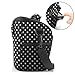 USA Gear DSLR Camera Case for Men and Women with Top Loading Accessibility, Adjustable Shoulder, Small Camera Sling Bag, Padded Handle - Camera Holster Bag for Nikon, Canon, Panasonic (Polka Dot)