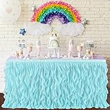 Leegleri Tulle Curly Willow Table Skirt Ruffle Tutu