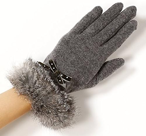 Amazon セシルマクビー Cecil Mcbee ファー付きグローブ 11グレー M ファッション小物 通販