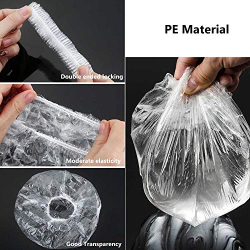 Disposable Shower Caps, 200 Pcs Plastic Waterproof Clear Shower Caps Bath Shower for Women, Hotel and Hair Salon, Travel and Home Use - Thumbnail 2