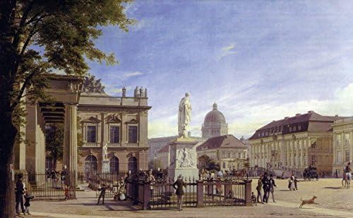 The Neue Wache In Berlin by Eduard Gaertner 30" x 20" Oil on Canvas Art Reproduction Painting