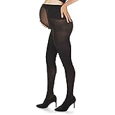 MeMoi Microfiber Opaque Maternity Tights, 60 Denier Comfortable and Roomier Maternity Shapewear - Sizes Small to Q2