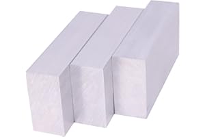 QOOMOG 3 Pieces of 1"X2"X4"Square Aluminum BAR 4" Long ,6061 General Purpose Plate,T6511,T6511 Solid New Mill Stock