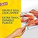 Glad Food Storage and Freezer 2 in 1 Zipper Bags - Quart Size -46 Count (Pack of 3)