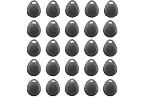 Visionis FPC-5275 Contactless RFID Proximity Smart Entry Key Fob 125kHz TK4100 26 Bit Tag for Keypad Reader Entry Access Control Pack of 25