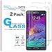 KATIN Galaxy Note 4 Screen Protector - [2-Pack] For Samsung Galaxy Note 4 Tempered Glass Bubble free, 9H Hardness with Lifetime Replacement Warranty