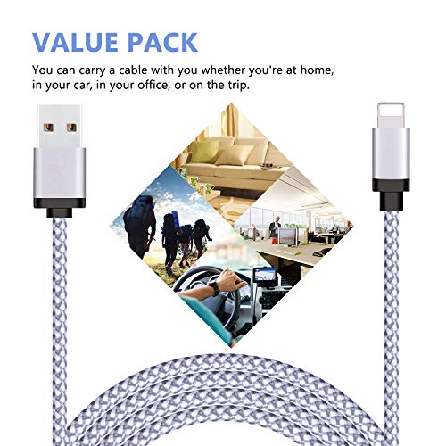 Phone Charger Cable 4Pack 3FT Charger Cable and Sync Cable,High Speed Charging Cord Compatilble with iPhone XR XS XS Max X 8 8 Plus 7 7 Plus 6 6s Plus SE 5 5s 5c (white)