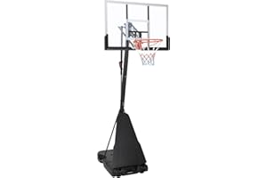 Basketball Hoop 4.43-10FT Adjustable, Portable Basketball Hoops & Goals for Kids/Teens/Adults w/44 PC Backboard, 2 Wheels, Fi