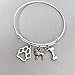 Poodle Jewelry for Women, Dog Mom gifts Bracelet paw print bone