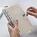 Aimeio Clear Planner Binder,Personal Size 6 Round Ring Holes Soft PVC Notebook Cover Protector Snap Button Closure Loose Leaf Folder,7.67x5.12inch,Box Package