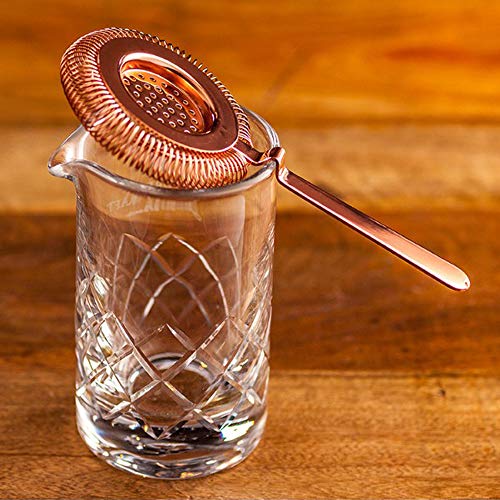 MOTZU Edelstahl Barsieb,Gold Cocktail Sieb mit Cocktailrührlöffel,Cocktailsiebe Cocktailshaker Cocktail Mixer Filter… – Bild 2